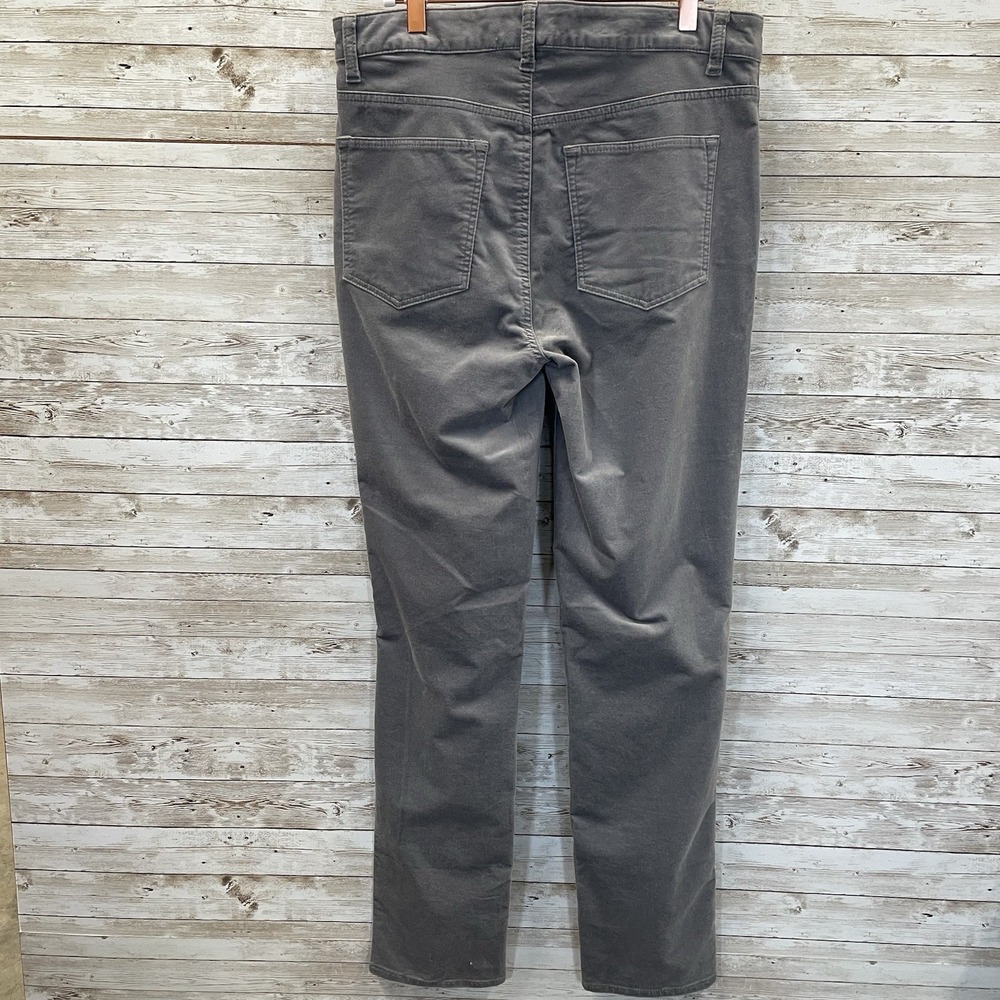 Talbots Womens 6 Pants Velvet‎ Velour Gray High-Waist Straight Leg - Picture 3 of 10